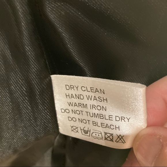 FABITORIA Sz 8 Double Breasted Wool Blend Faux Fur Cuffs Lined Blazer Jacket - Picture 8 of 8